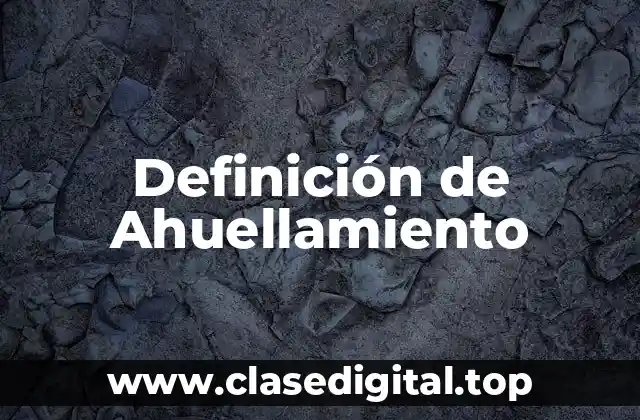 Definición de Ahuellamiento