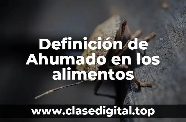 Definición de Ahumado en los alimentos