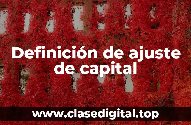 Definición de ajuste de capital