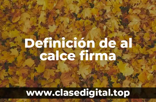 Definición de al calce firma