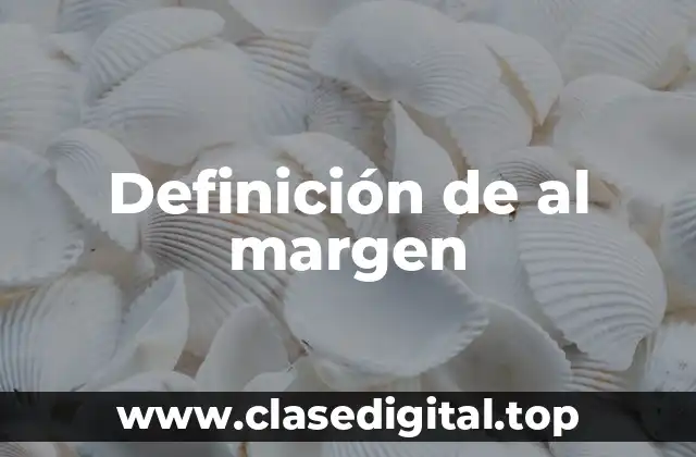 Definición de al margen