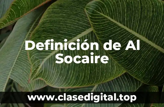 Definición de Al Socaire
