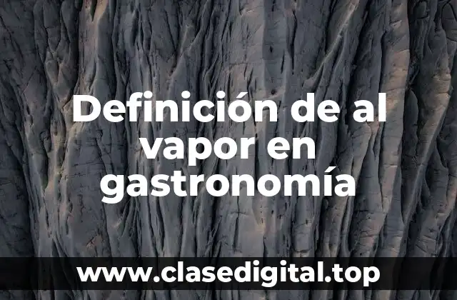 Definición de al vapor en gastronomía