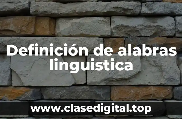 Definición de alabras linguistica