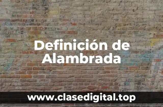 Definición de Alambrada