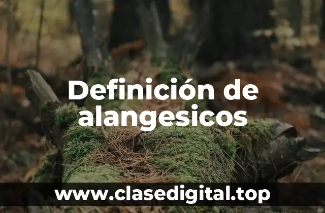 Definición de alangesicos
