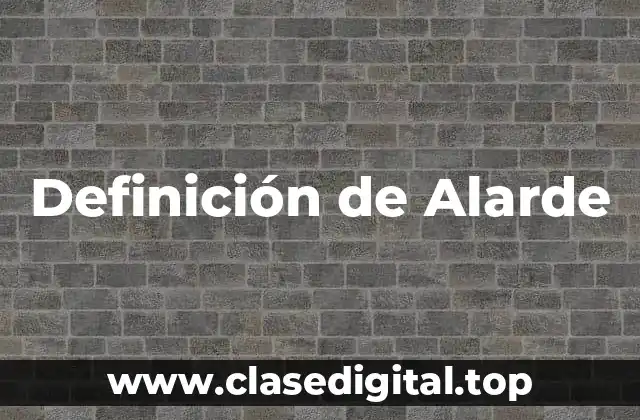 Definición de Alarde