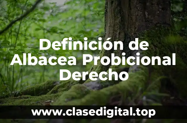 Definición de Albacea Probicional Derecho