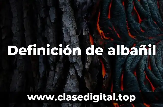 Definición técnica de albañil