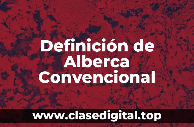 Definición Técnica de Alberca Convencional