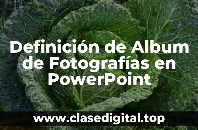 Definición de Album de Fotografías en PowerPoint