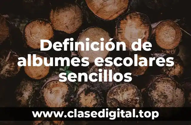 Definición de albumes escolares sencillos