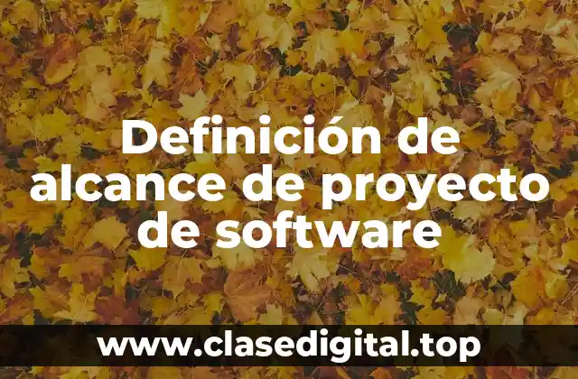 Definición de alcance de proyecto de software