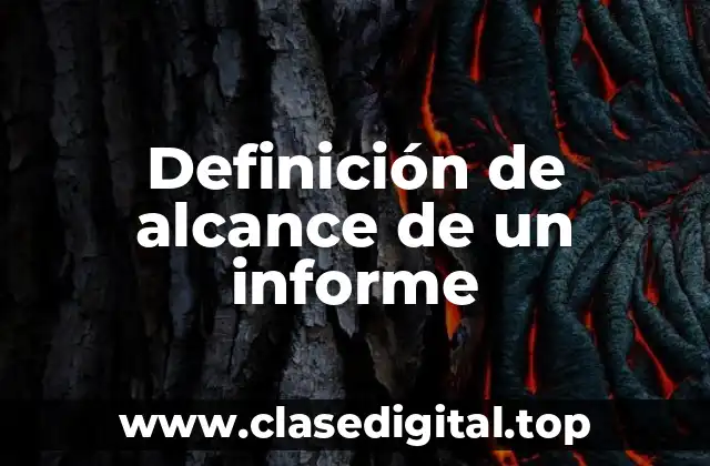 Definición de alcance de un informe