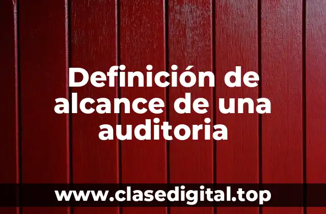 Definición de alcance de una auditoria