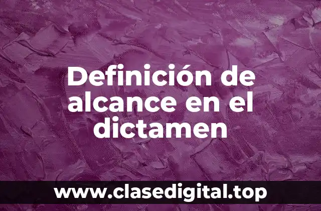 Definición de alcance en el dictamen