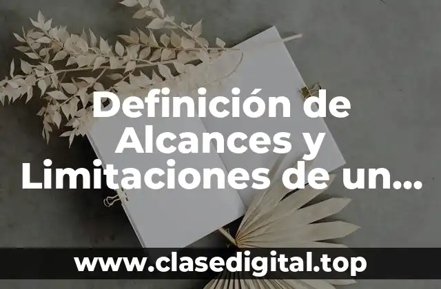 Definición de Alcances y Limitaciones de un Proyecto