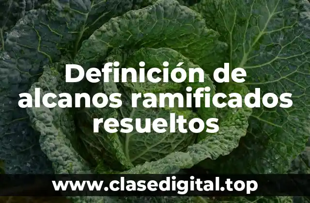 Definición de alcanos ramificados resueltos