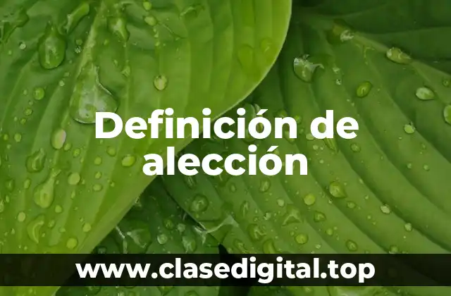 Ejemplos de alección