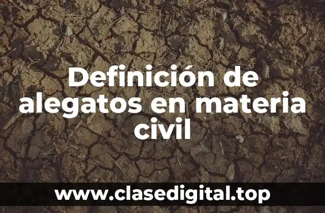 Definición de alegatos en materia civil