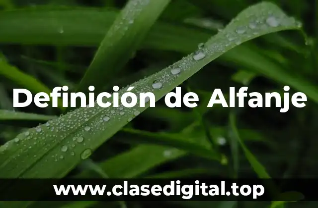 Definición de Alfanje