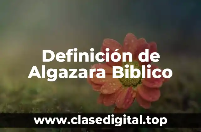 Definición Técnica de Algazara Biblico