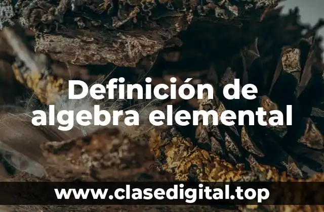 Ejemplos de algebra elemental