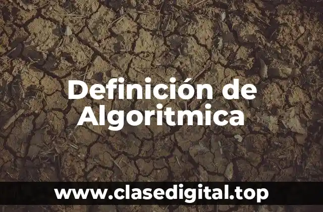 Definición técnica de Algoritmica
