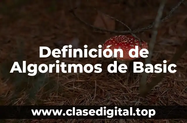 Definición de Algoritmos de Basic