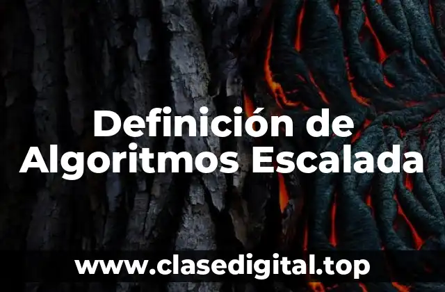 Definición de Algoritmos Escalada