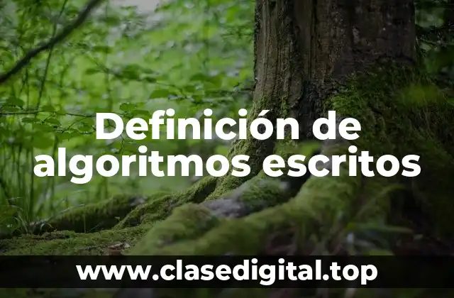 Definición de algoritmos escritos