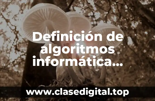 Ejemplos de algoritmos informática