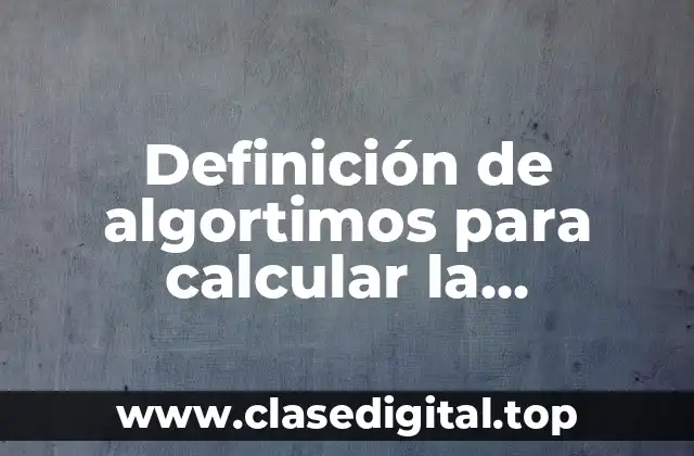 Definición de algortimos para calcular la hipotenusa de un triangulo