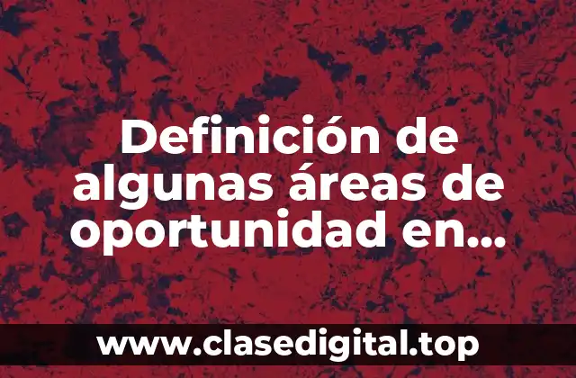 Definición de algunas áreas de oportunidad en español