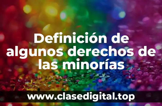 Definición de algunos derechos de las minorías