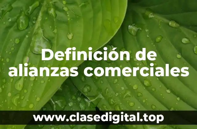 Ejemplos de alianzas comerciales
