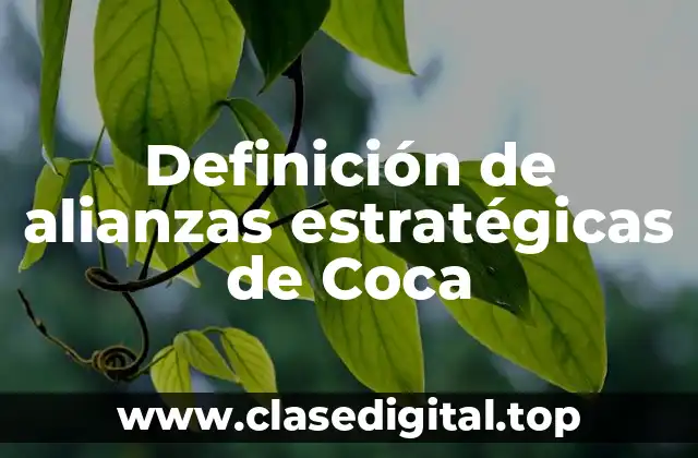 Definición de alianzas estratégicas de Coca