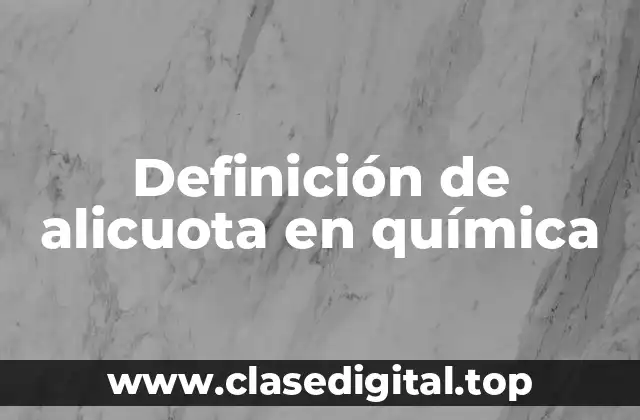 Definición técnica de alicuota