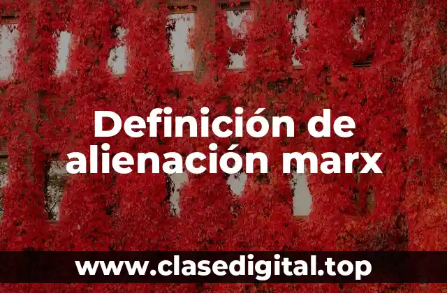 Ejemplos de alienación marx