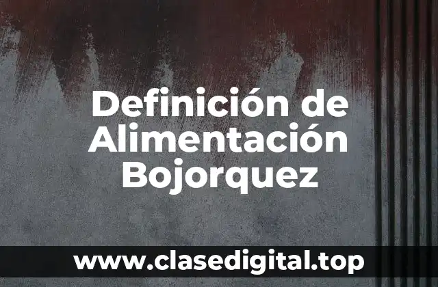 Definición de Alimentación Bojorquez