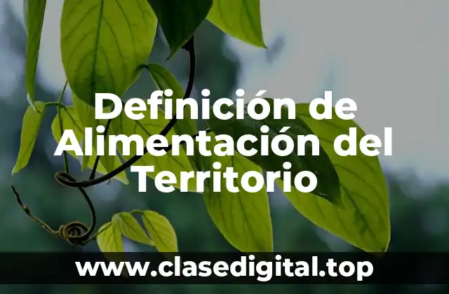 Definición de Alimentación del Territorio