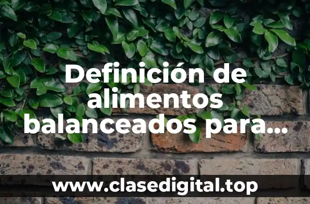 Definición de alimentos balanceados para animales