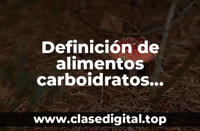 Definición de alimentos carboidratos macromoleculas naturales