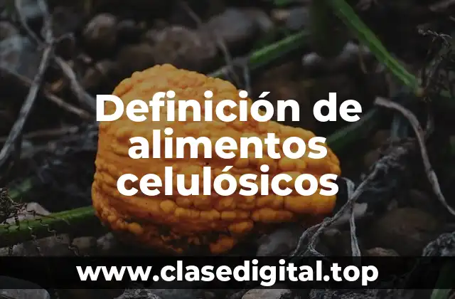 Definición de alimentos celulósicos