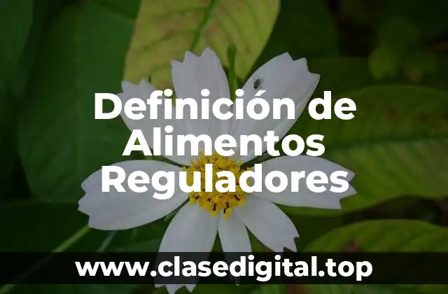 Definición de Alimentos Reguladores