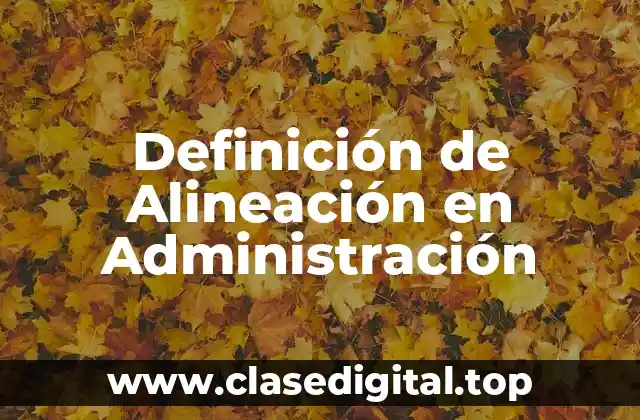 Definición de Alineación en Administración
