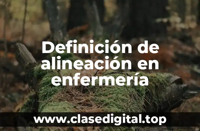 Definición de alineación en enfermería