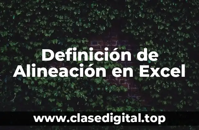 Definición de Alineación en Excel