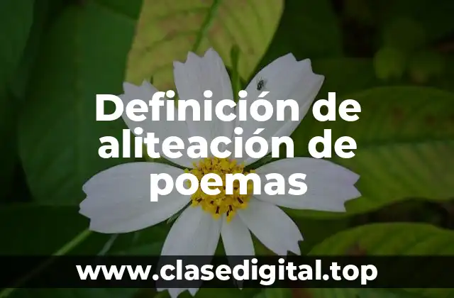Definición de aliteación de poemas