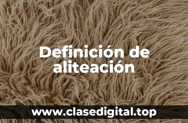 Definición de aliteación